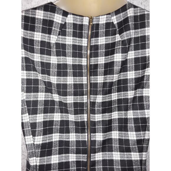 Dolce & Gabbana Sz 42 Vintage 1996 Black & White Tartan Plaid Dress - Picture 9 of 13